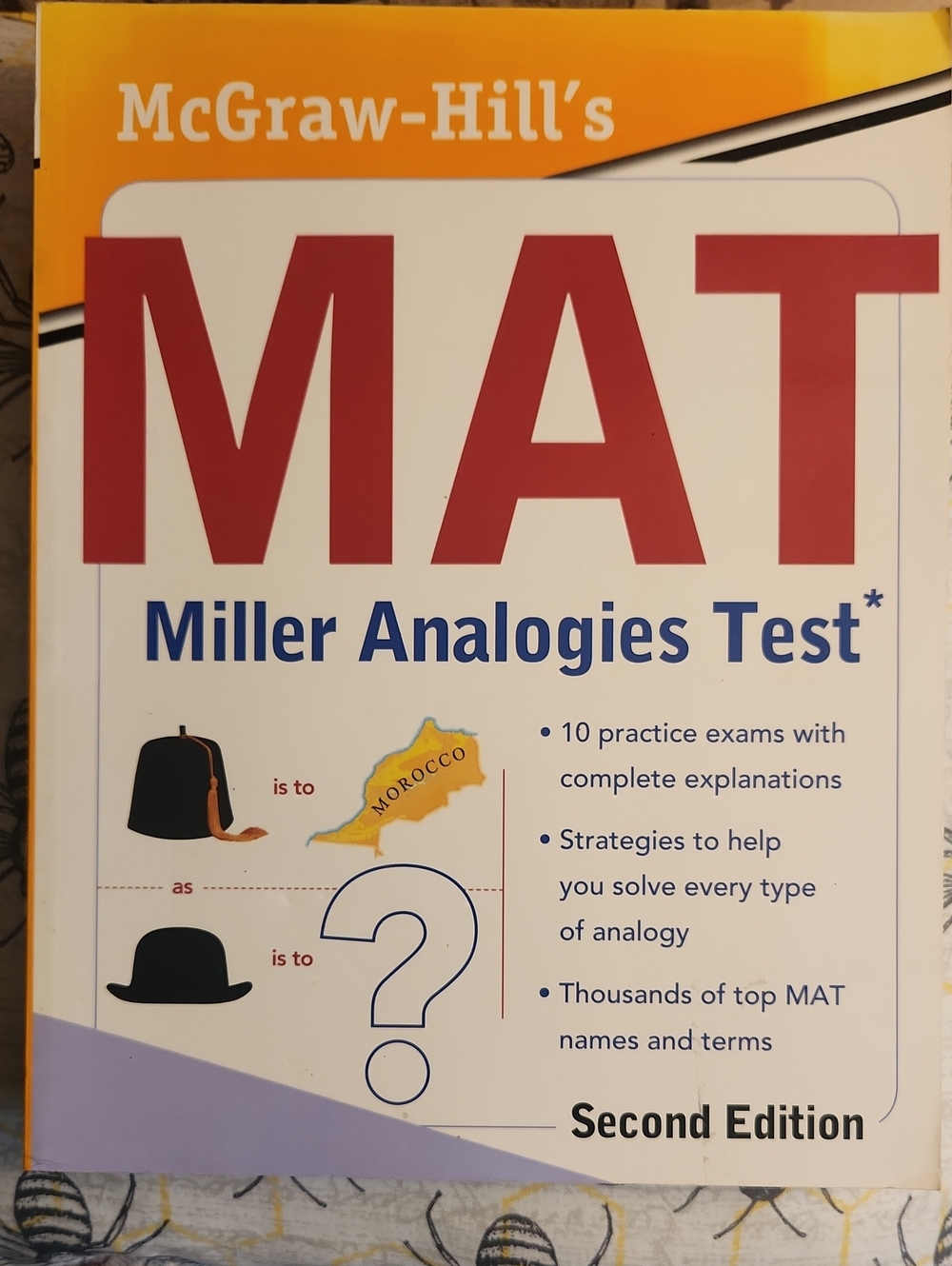 McGraw-Hill Miller Analogies Test (MAT) Prep Book - White/Red